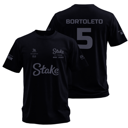 Camiseta 2026 Gabriel Bortoleto Stake ALL BLACK
