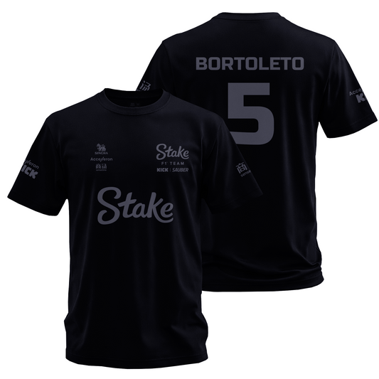 Camiseta 2026 Gabriel Bortoleto Stake ALL BLACK